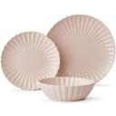 Kmart Pink Scalloped 12 Piece Dinner Set