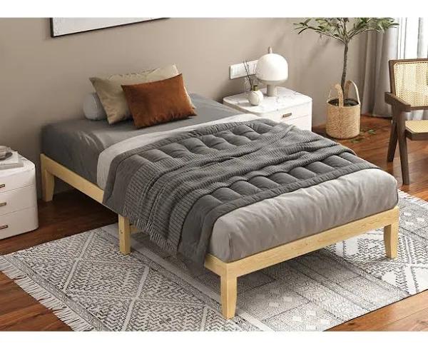 ALFORDSON Bed Frame Wooden Timber Single Size Mattress Base Platform Pramod Oak