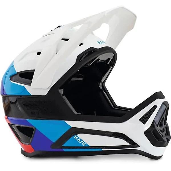 Kask Defender Full Face Carbon MTB Helmet White/Blue L