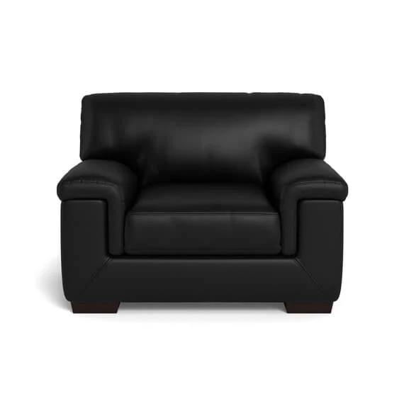 Barret Leather Armchair Black by Freedom