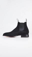 R.M. Williams Black Suede Craftsman Chelsea Boots