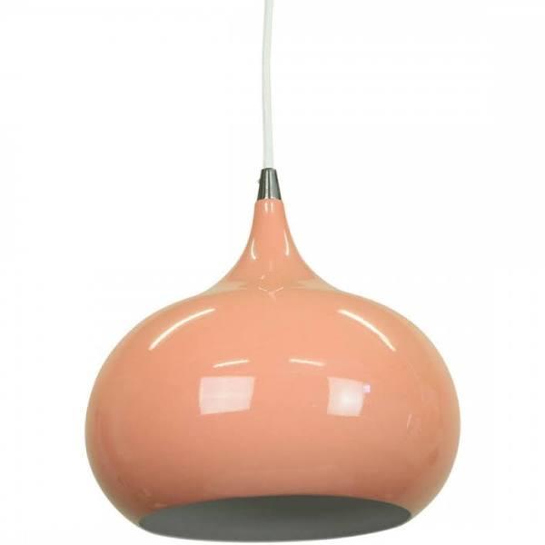 Mini Kirby Inverted Bowl Metal Pendant Light Lamp - Beige Red