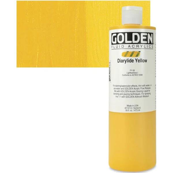 Golden Fluid Acrylic 473ml Diarylide Yellow