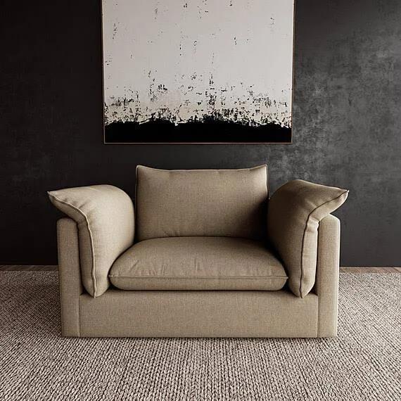 Sorrento Fabric Armchair Natural by Freedom