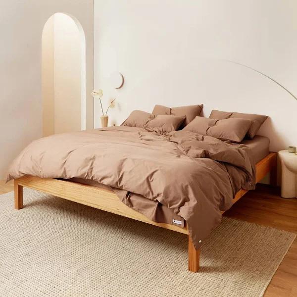 Eden Cotton | Mocha Quilt Cover | Double | Sheet Society