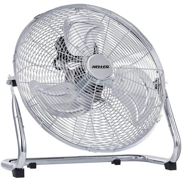 Heller 45cm High Velocity Floor Fan - Chrome