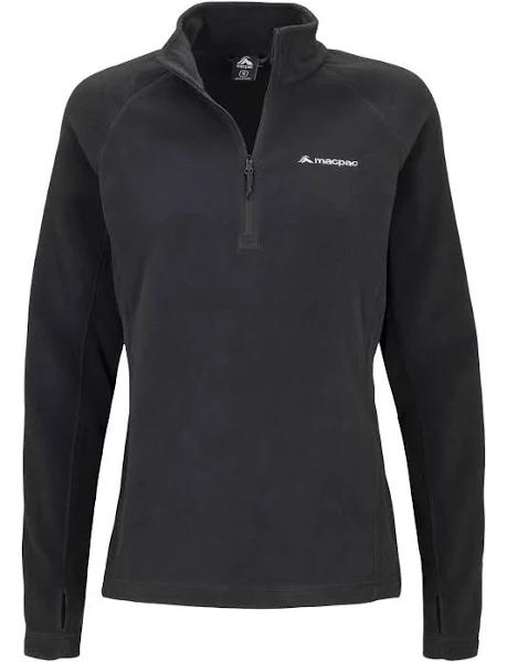 Macpac Women's Tui Polartec Micro Fleece Pullover Black 10 @ Club BCF