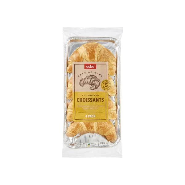 Coles Bakery Croissants 4 Pack 168g