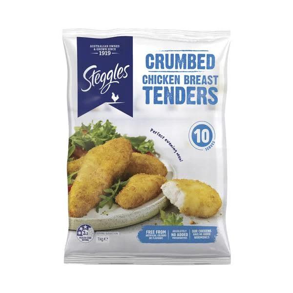 Steggles Frozen Classic Crumb Chicken Breast Tenders 1kg