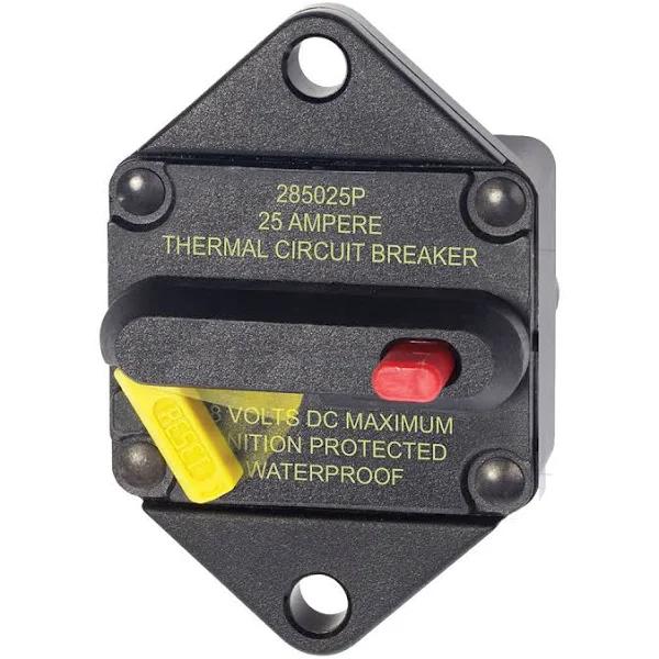 Blue Sea 7080 25 Amp Circuit Breaker Panel Mount 285 Series