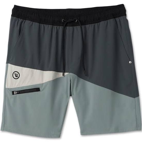 Men's Colorblock Kore Shorts by Vuori | L | Smoked Beryl/Stormy/Vapor | Athletic Fit | Moisture-Wicking