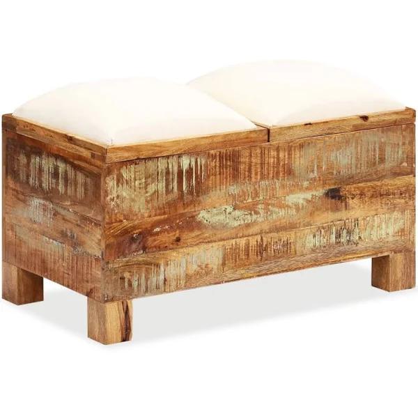 vidaXL Storage Bench Solid Reclaimed Wood 80x40x40 cm