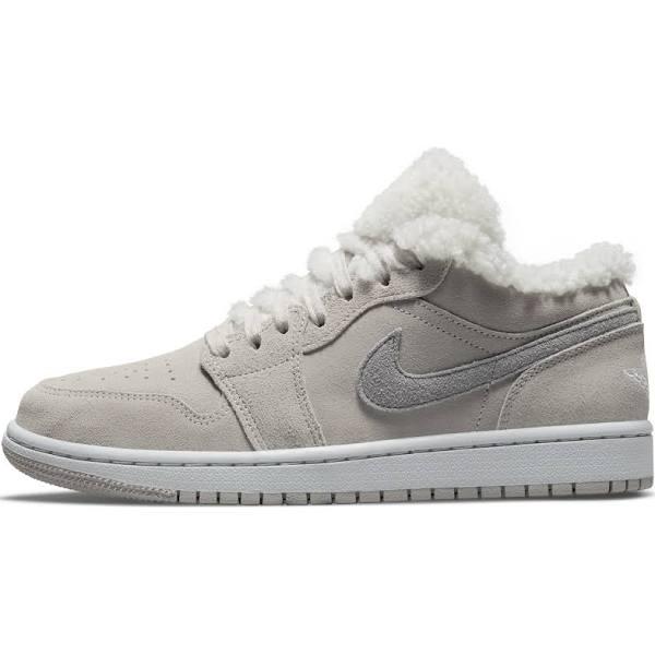 Air Jordan 1 Low SE 'Sherpa Fleece' Sneakers | Grey | Women's Size 5.5