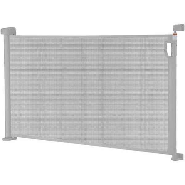 Dog Safety Gate Pet Enclosure Retractable Kid Safe Security Fence Mesh Barrier Guard For Stair Grey