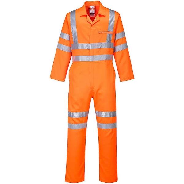 Portwest RT42 Hi Vis Poly-Cotton Coveralls Ris Orange XS