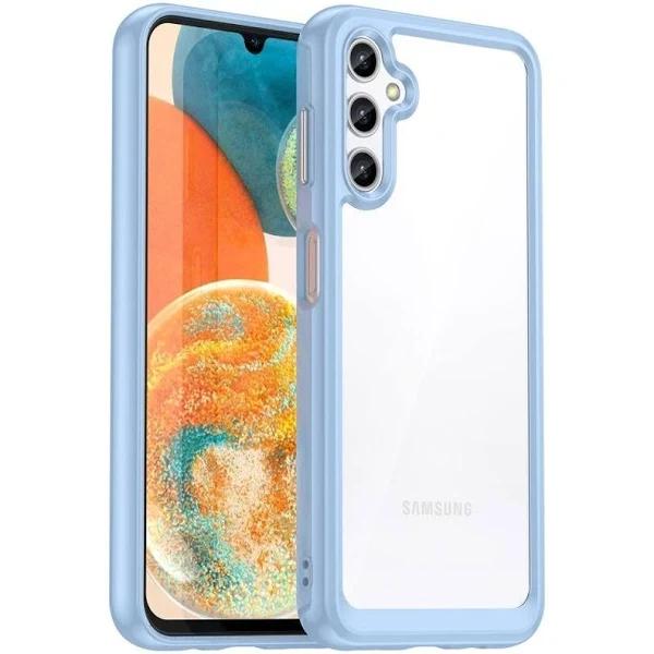 for Samsung Galaxy A14 5G & A14 4G Case Acrylic Shielding Cover, Blue