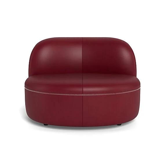 Lune Leather Armless Swivel Chair Claret by Freedom, 100% Leather SA