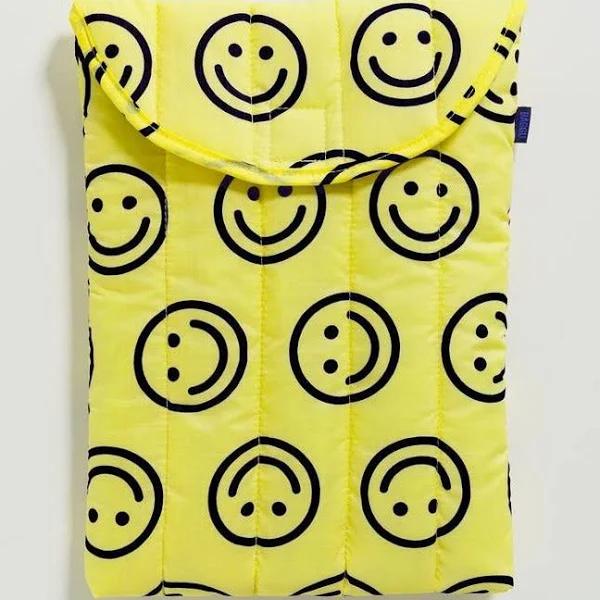 Baggu - Puffy Laptop Sleeve 13" - Yellow Happy