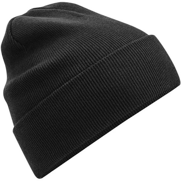 Beechfield Original Organic Cotton Cuffed Beanie Black One Size Organic Cotton Beanie