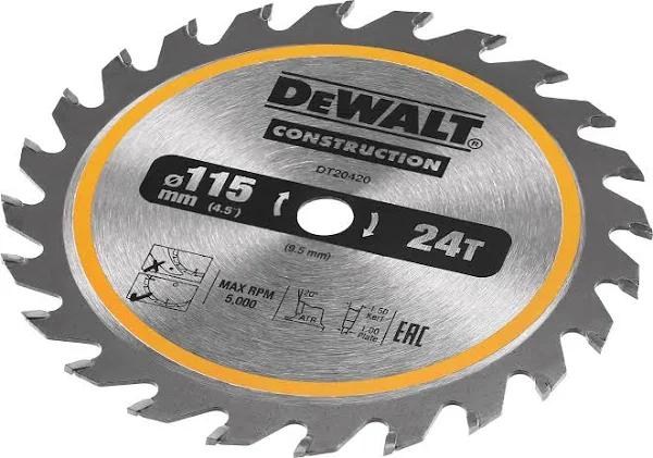 DeWalt Construction 115mm x 24T Circular Saw Blade