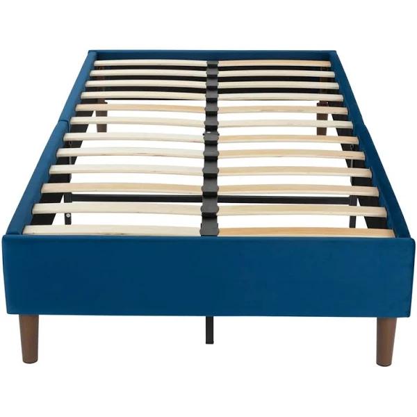 Velvet Blue Bed Frame - Queen