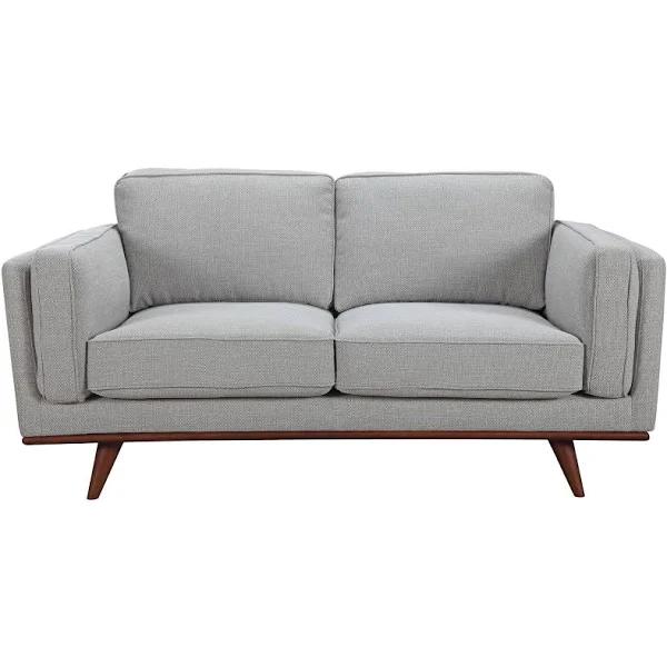 Petalsoft 2 Seater Sofa Fabric Uplholstered Lounge Couch - Grey