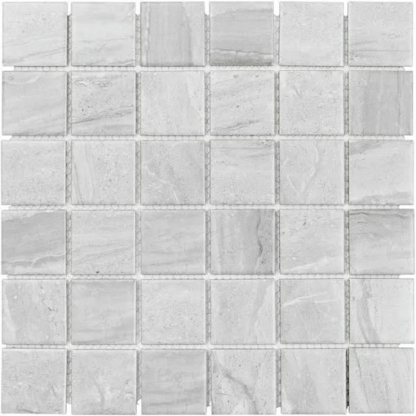 Grey Holy Grid Matt Porcelain Mosaic Tile - The Build