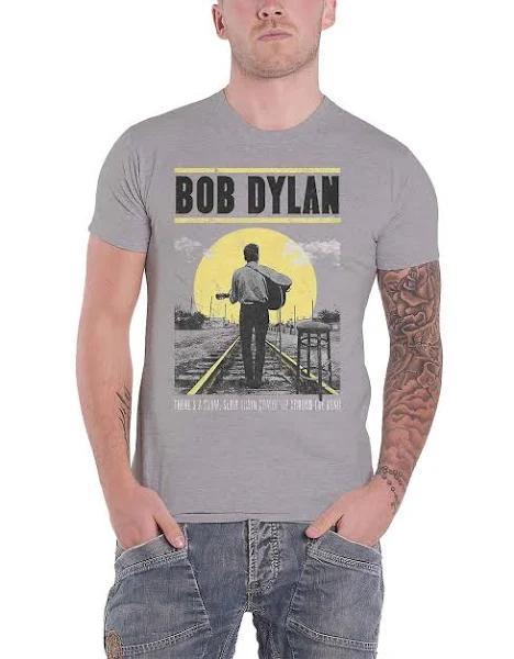 Bob Dylan T Shirt Slow Train Comin Up New Official Mens Grey M