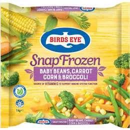 Birds Eye Snap Frozen Baby Beans- Carrot & Corn