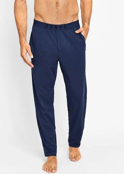 Bonds Mens Comfy Livin Jersey Pant - Atlantic Blue Tracksuit Pants Trackies S