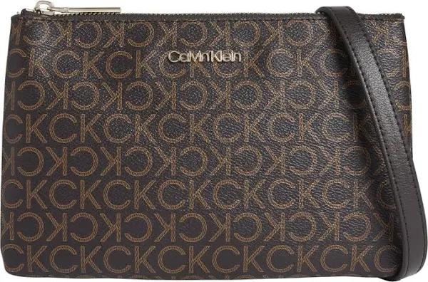 Calvin Klein Must EW Xbody Mono Crossbody Brown Man