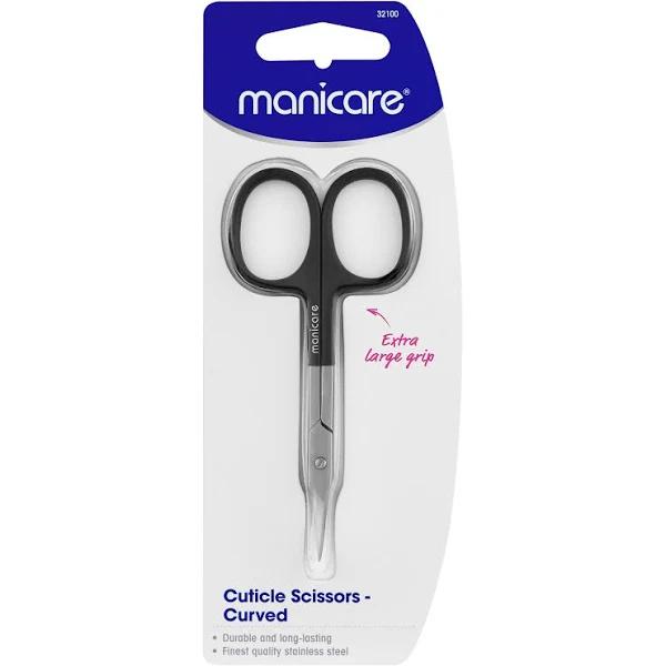 Manicare - Cuticle Scissors, Curved, Extra Large Grip