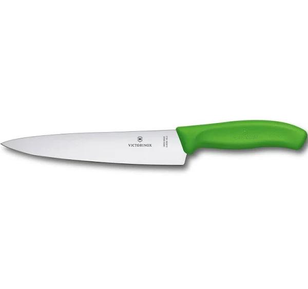 Victorinox Cooks Carving Knife 19cm Wide Blade Classic Green