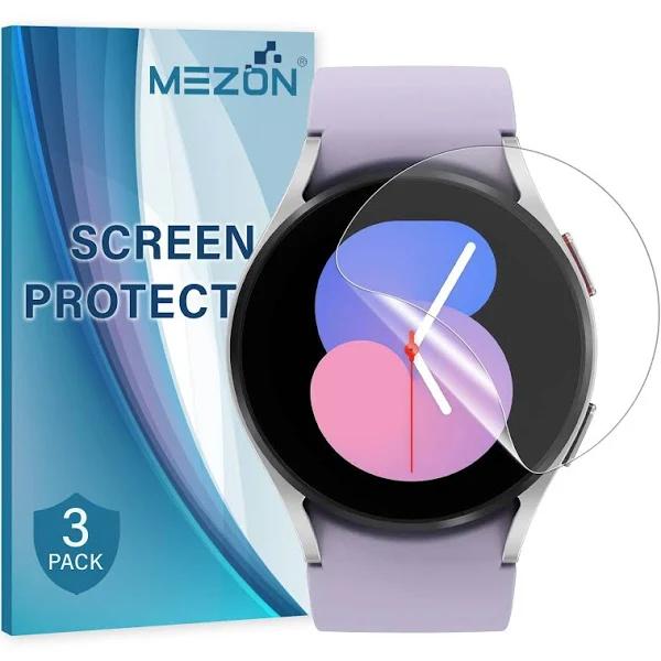 [3 Pack] MEZON Samsung Galaxy Watch5 (44 mm) Ultra Clear TPU Film Screen Protectors Shock Absorption (Watch 5 44mm, Clear)