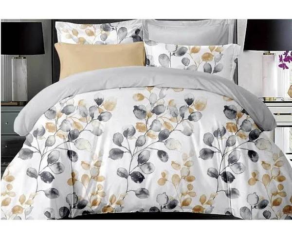 Idina Leaf Pattens Quilt Cover Set ( Doube Size)