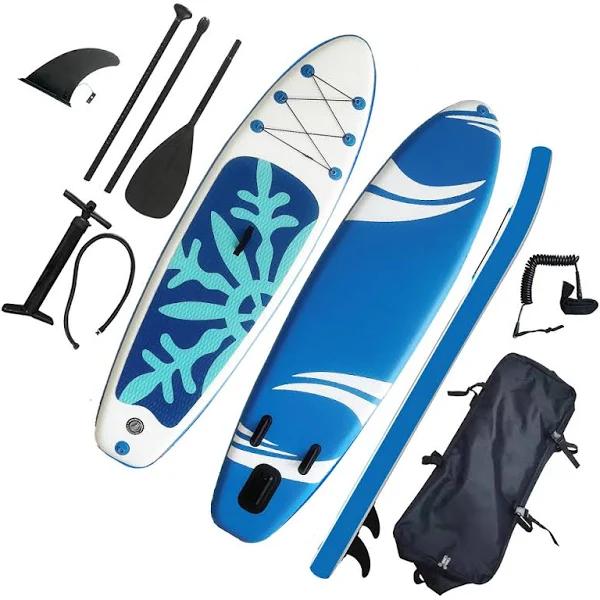 MaxU 10'6'' Inflatable Paddle Board 3.2m Sup Surfboard Stand Up Paddleboard with Bonus Accessories - Coral Blue