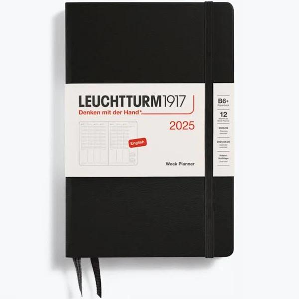 Leuchtturm1917 - 2025 Diary - Week Planner - B6+ - Black