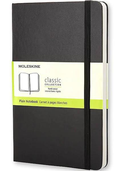 Moleskine - Classic Hard Cover Notebook - Large Black / Plain