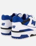 New Balance White & Blue 550 Sneakers