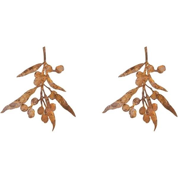 2x Silhouette Gum Corten Steel Outdoor Ornament Yard Patio Garden Decor Assorted