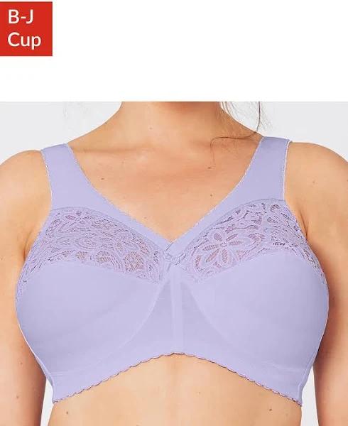 Glamorise Magiclift Cotton Support Wire-Free Bra - Lilac - 14H Lilac