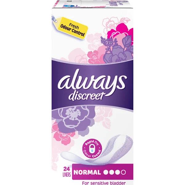 Always Discreet Normal Liners 24 Pack