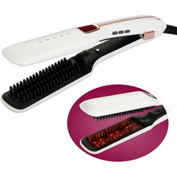 Multifunctional Negative Ion Infrared Spray Steam Straight Hair Comb Straightener Curler