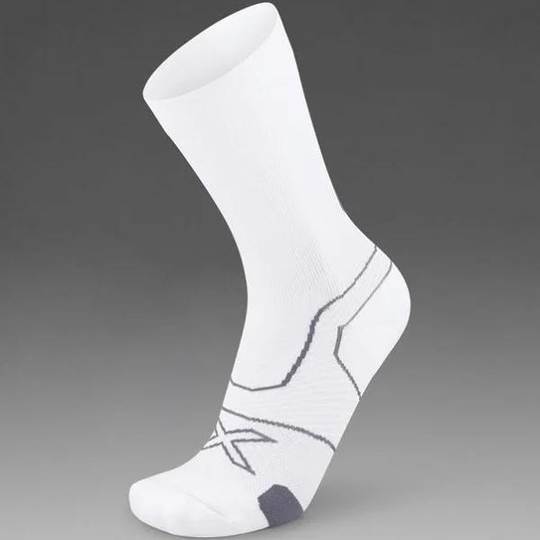 2XU Vectr Cushion Crew Socks White / L