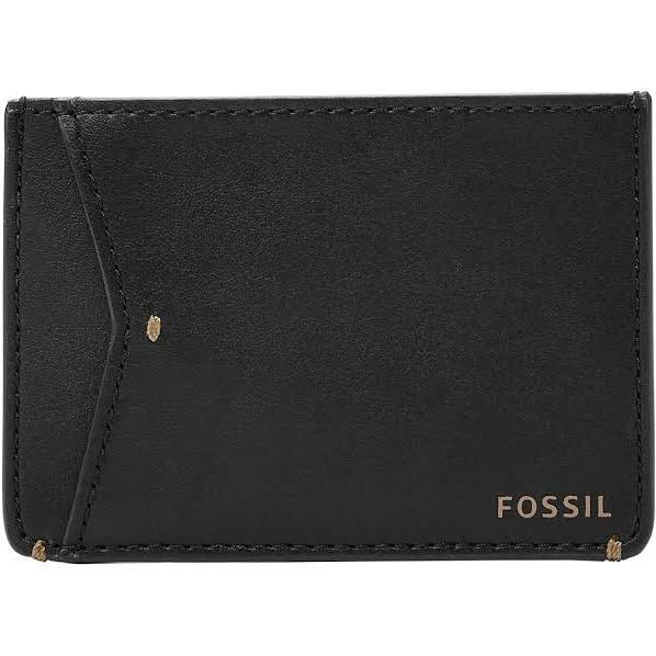 Fossil Joshua Card Case in Black, Size One Size