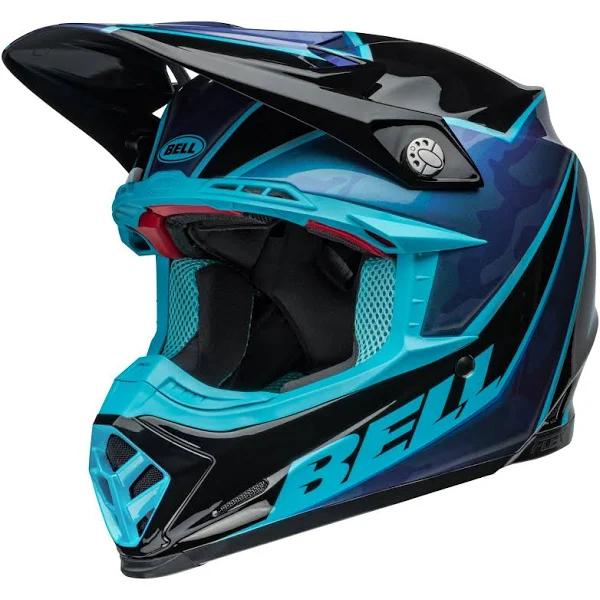 Bell 2024 Moto-9S Flex Sprite Black/Blue Helmet - S