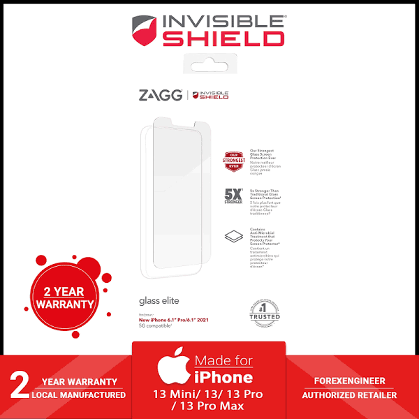 InvisibleShield Glass Elite Am Screen Protector For iPhone 13 Mini