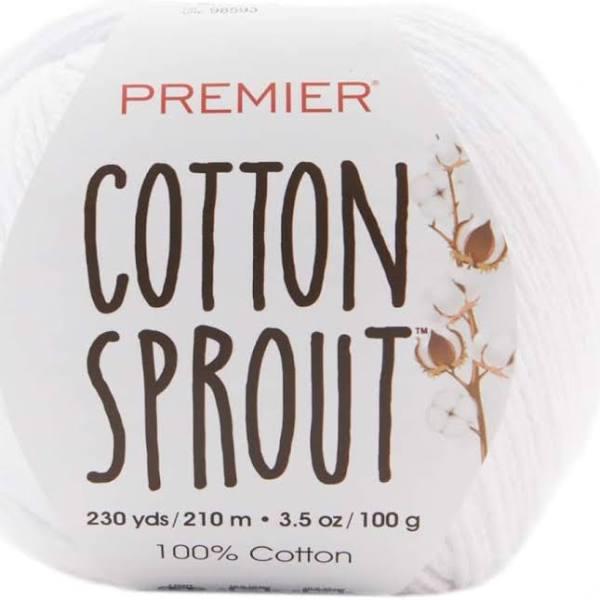 Premier Yarns Cotton Sprout Yarn - White 100g