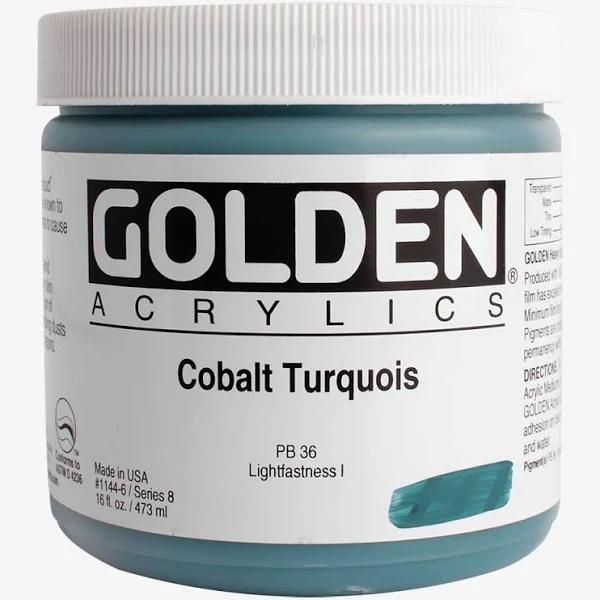 Golden : Heavy Body Acrylic Paint : 473ml : Cobalt Turquoise