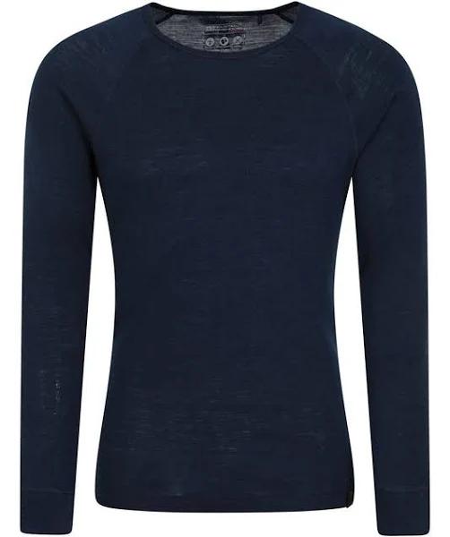 Mountain Warehouse Merino Mens Thermal Top - Navy | Size 3XL